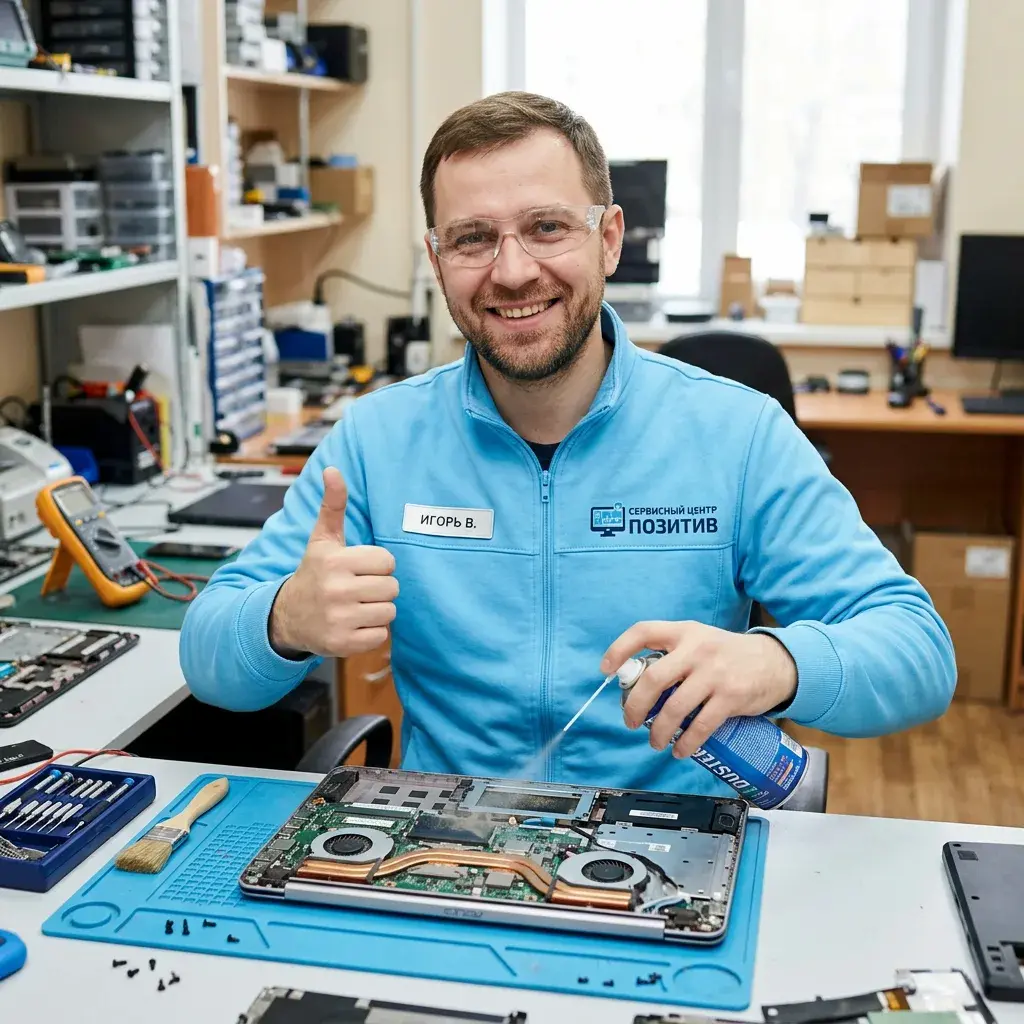 Чистка ноутбука от пыли в Бронницах | Замена термопасты