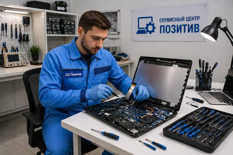 Замена шлейфа матрицы ноутбука в Бронницах