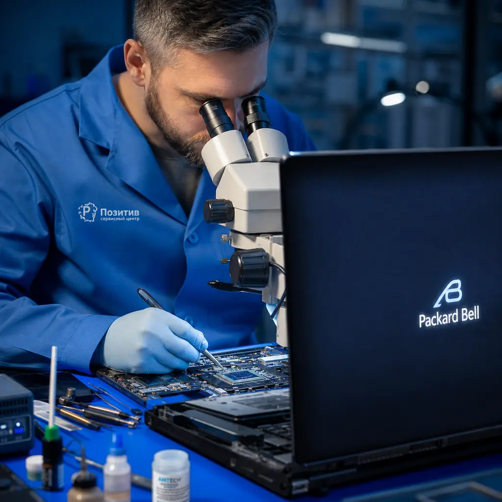 Замена видеокарты ноутбука Packard Bell в Бронницах