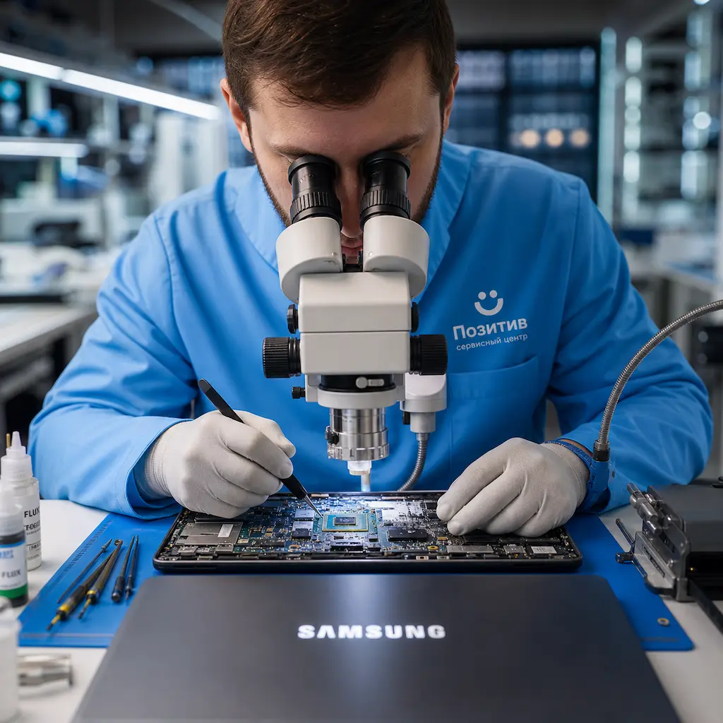 Замена видеокарты ноутбука Samsung в Бронницах
