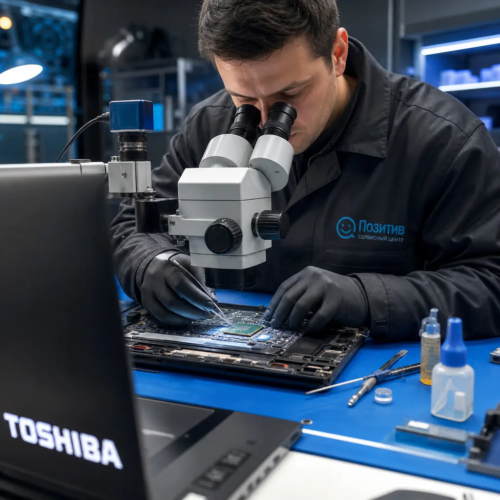 Замена видеокарты ноутбука Toshiba в Бронницах