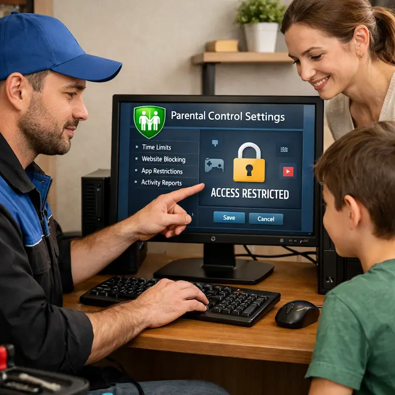 Родительский контроль на компьютере и ноутбуке в Бронницах