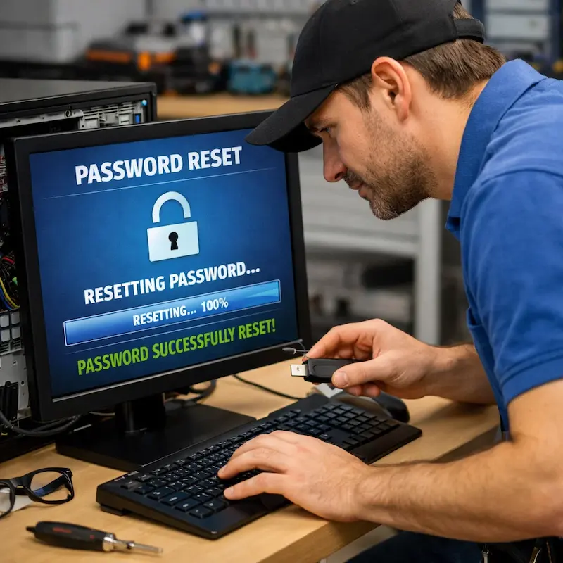 Сброс пароля от компьютера в Бронницах