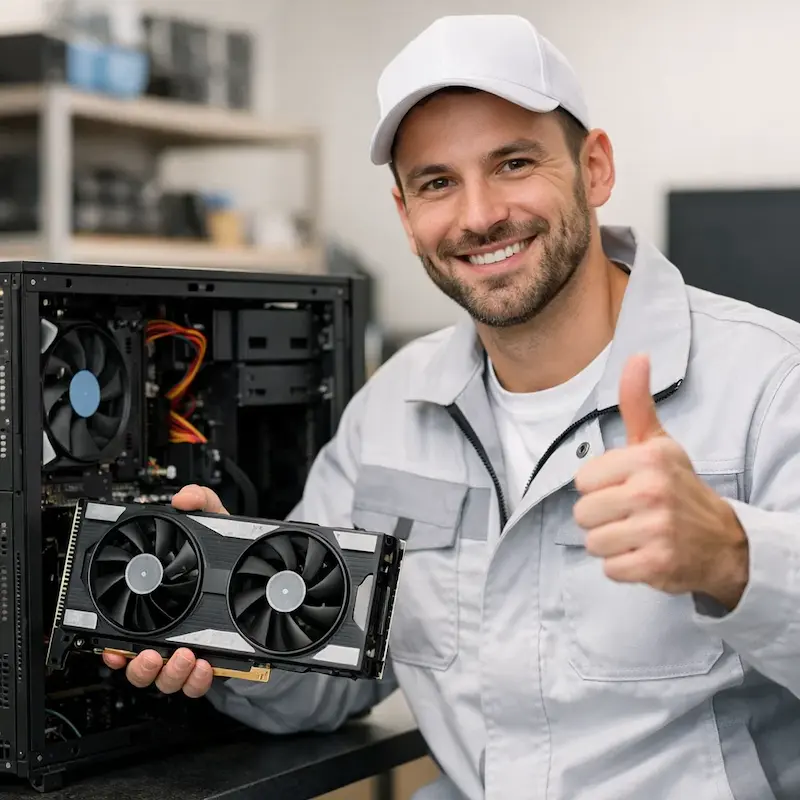 установка видеокарты на ПК в Бронницах