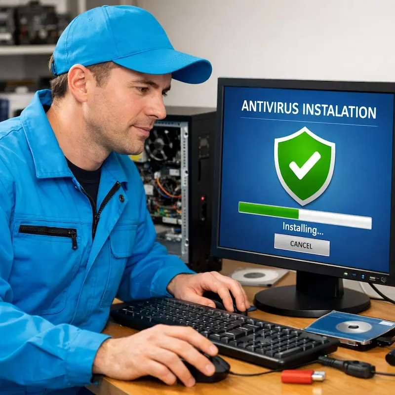 Установка антивируса на ноутбук в Бронницах