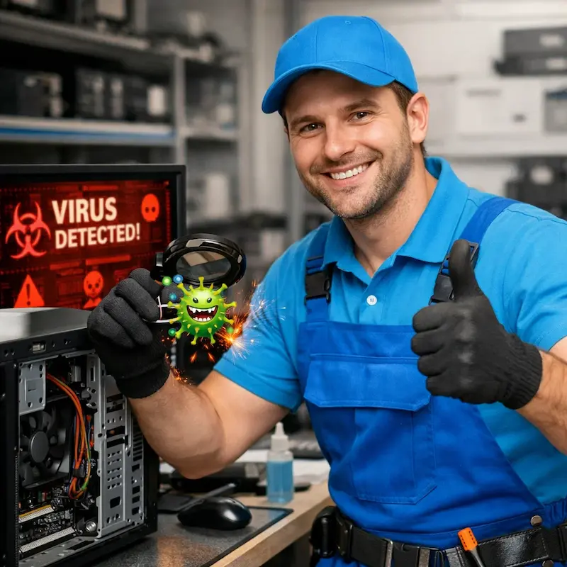 Удаление вирусов с компьютера в Бронницах