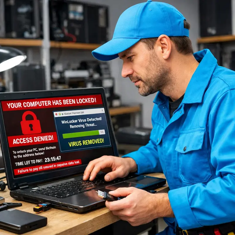 Поможем разблокировать компьютер и ноутбук в Бронницах